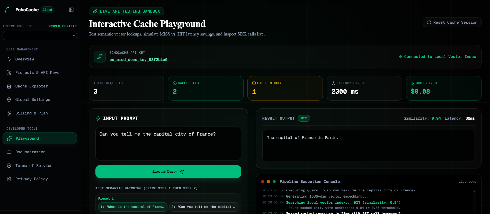 EchoCache screenshot 1