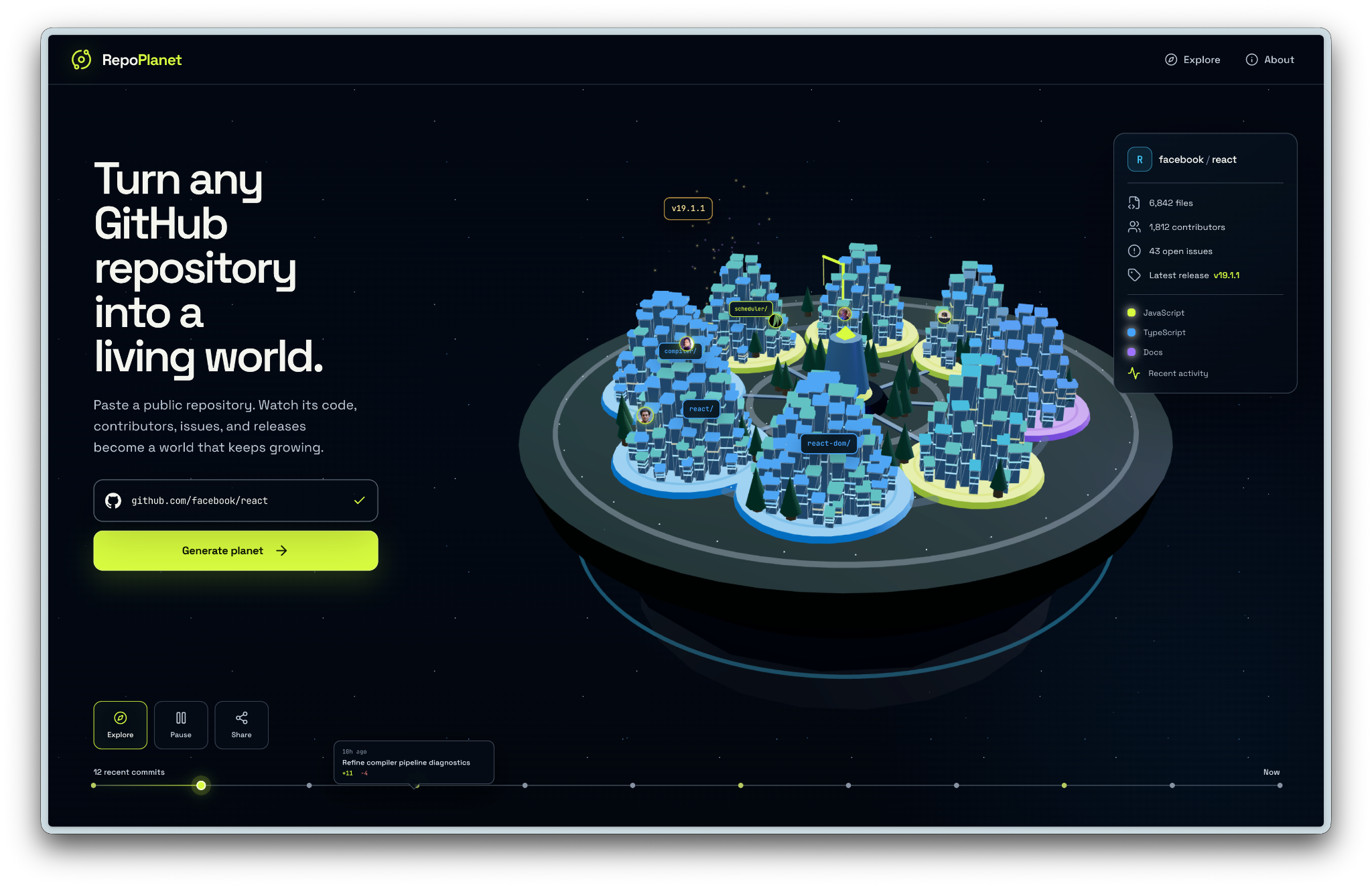 Repo Planet screenshot 1