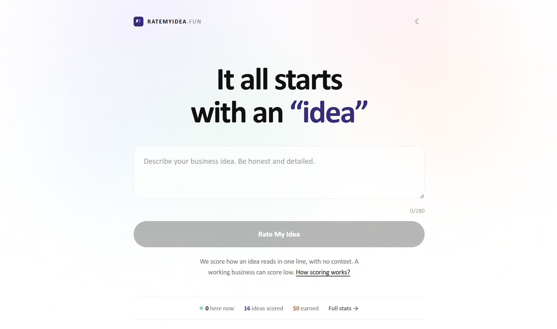 RateMyIdea screenshot 1