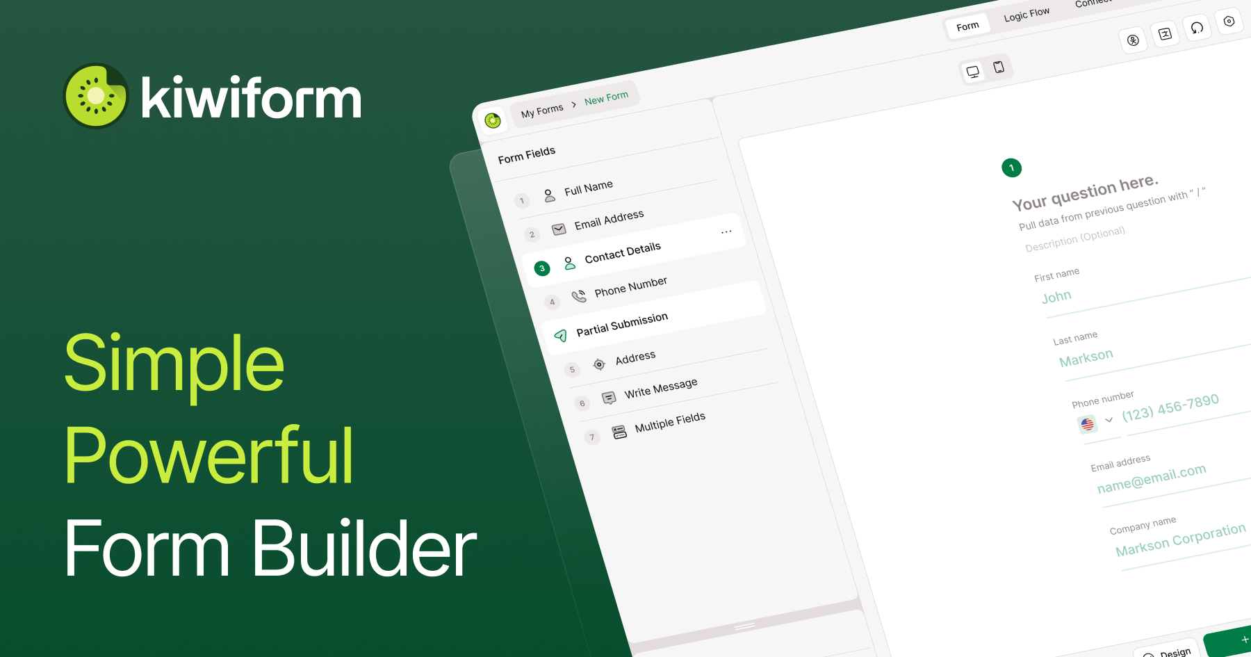 Kiwiform screenshot 1